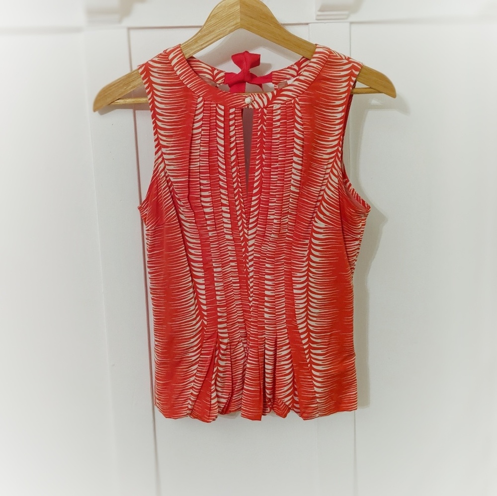 TRACY REESE EUC Stunning Silk Peplum Blouse 🔥❤️⚡